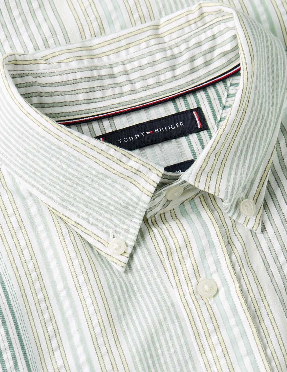 Camisa casual Tommy Hilfiger de algodón manga larga para hombre