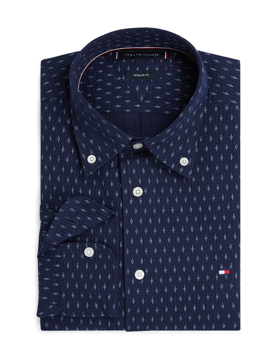 Camisa casual Tommy Hilfiger de algodón manga larga para hombre