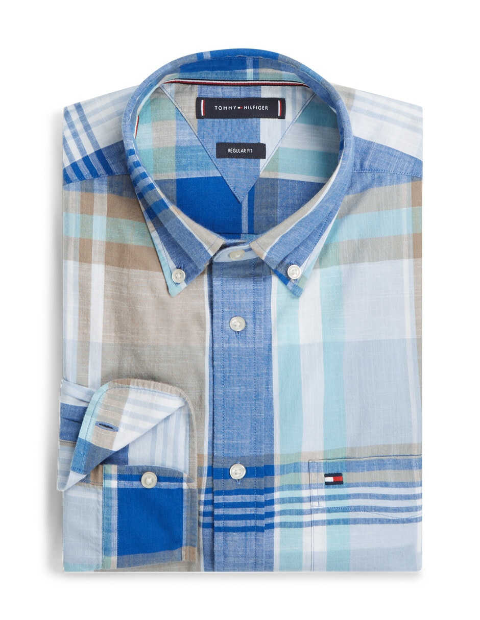 Camisa casual de algodón manga larga para hombre 5