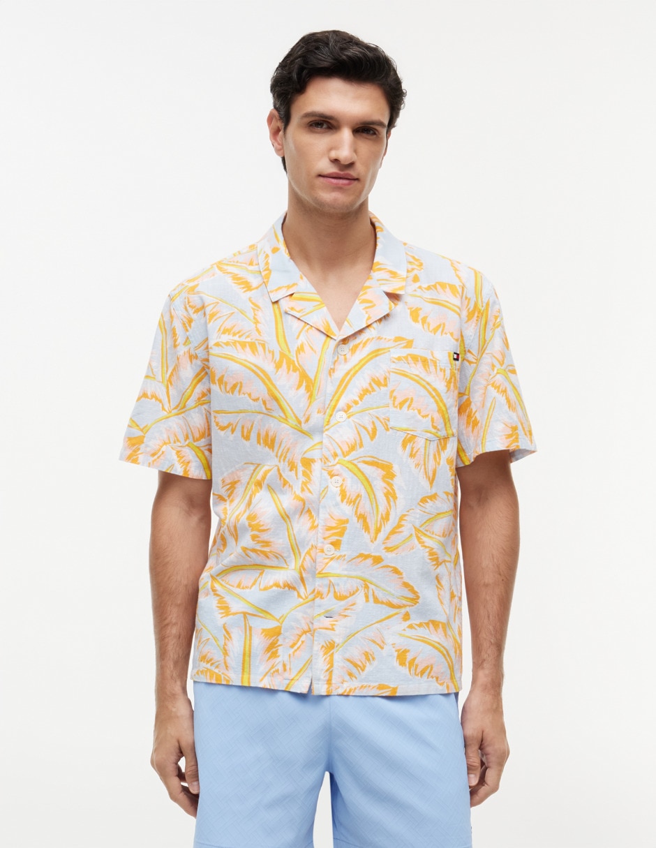 Camisa casual de algodón manga corta para hombre 1