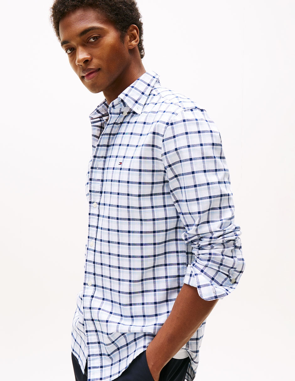 Camisa casual de algodón manga larga para hombre 3