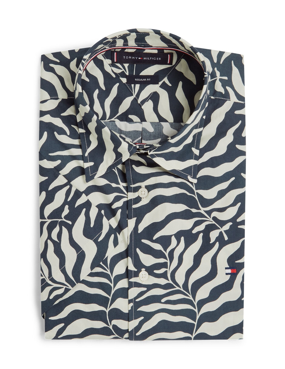 Camisa casual de algodón manga corta para hombre