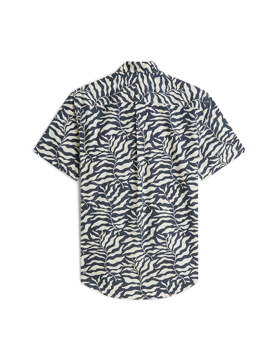 Camisa casual de algodón manga corta para hombre