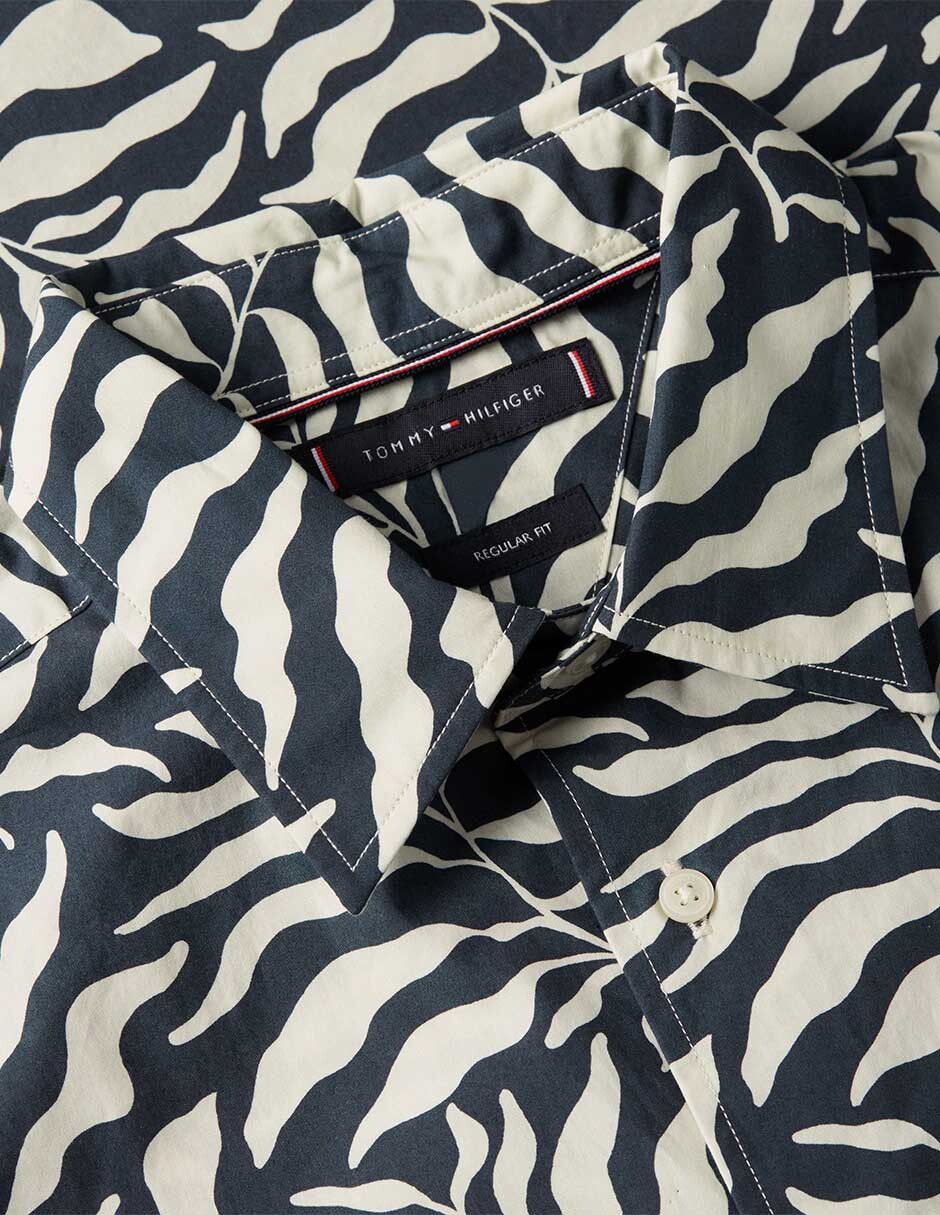 Camisa casual de algodón manga corta para hombre