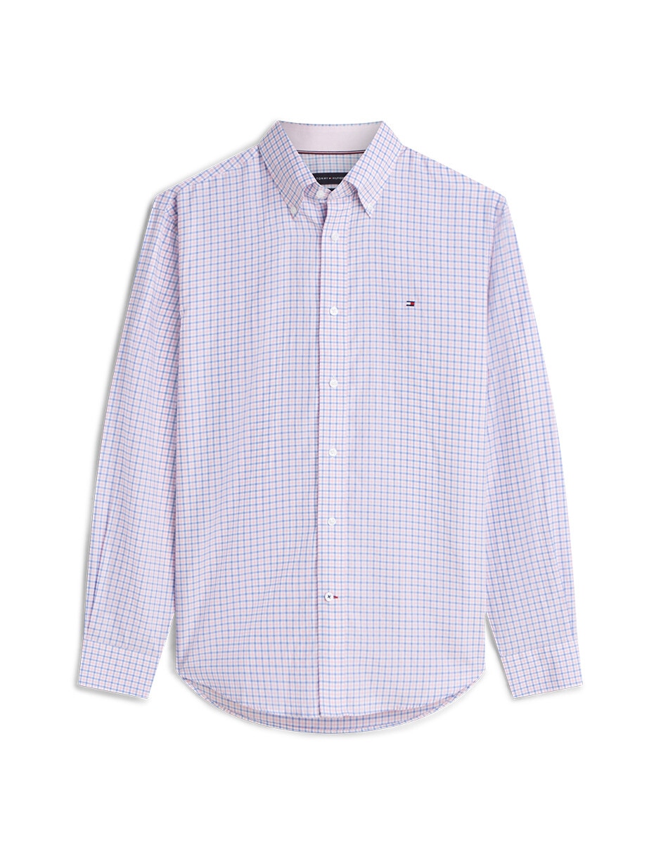 Camisa casual de algodón manga larga para hombre