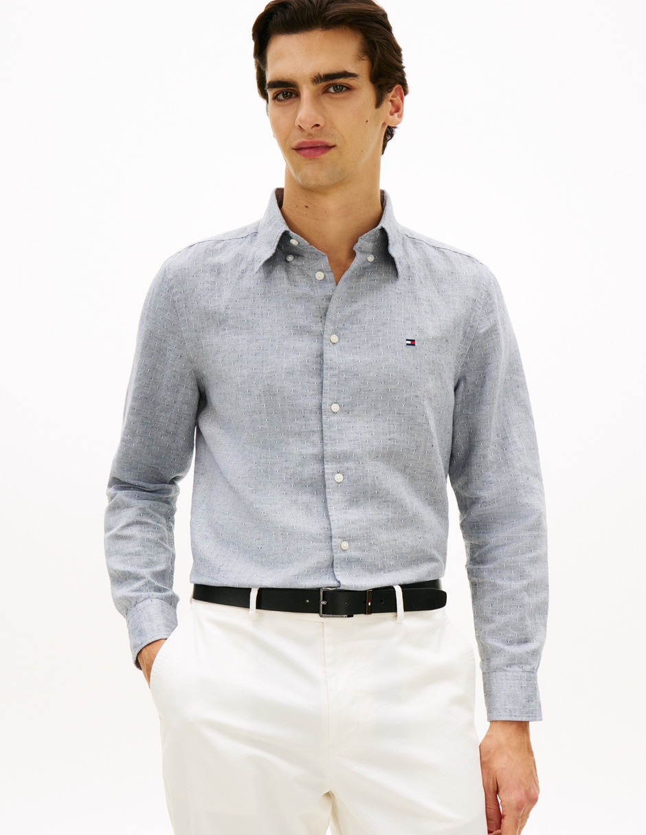 Camisa casual Tommy Hilfiger manga larga para hombre