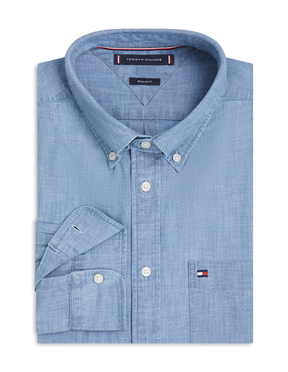 Camisa casual de algodón manga larga para hombre 2