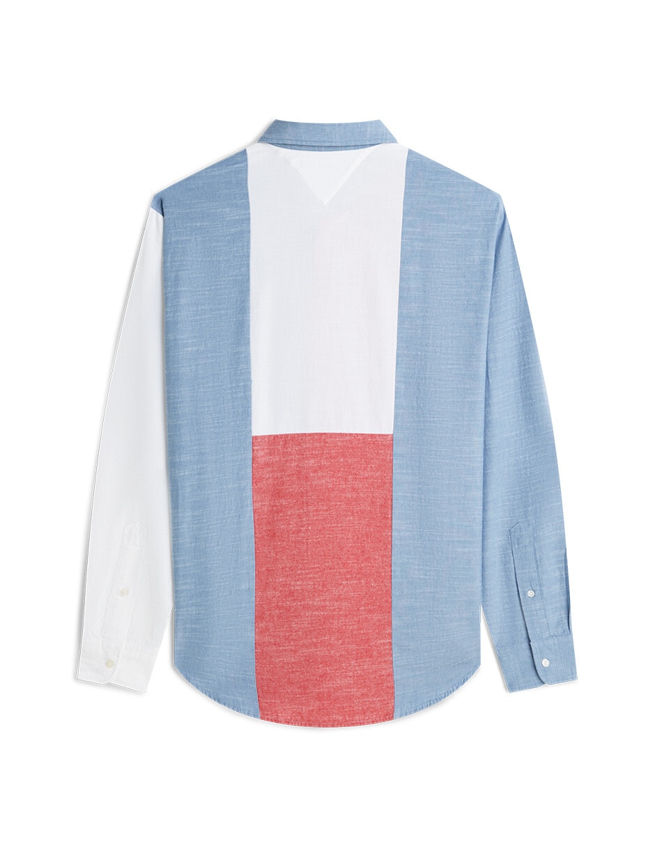 Camisa casual Tommy Hilfiger de algodón manga larga para hombre