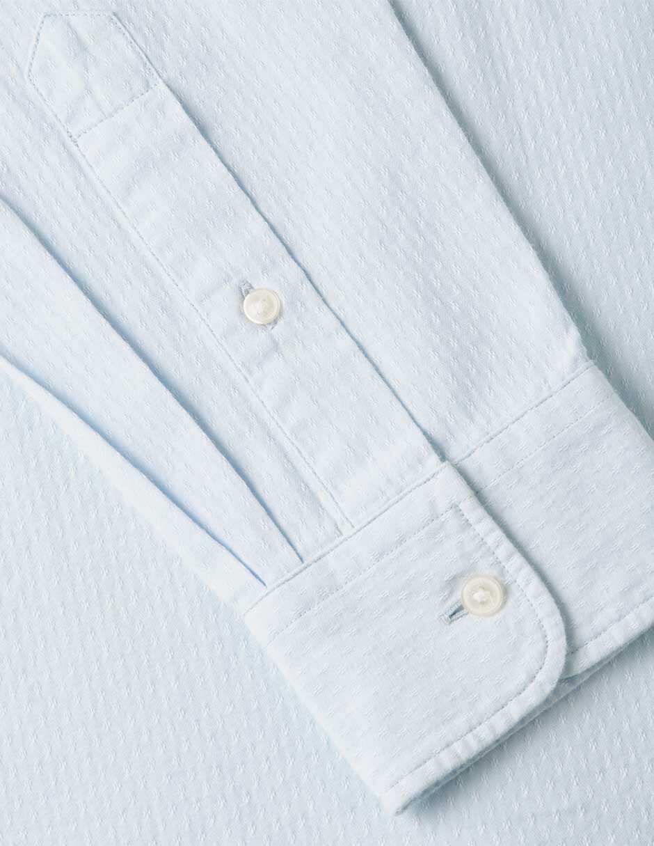 Camisa casual Hilfiger de algodón manga larga para hombre 6