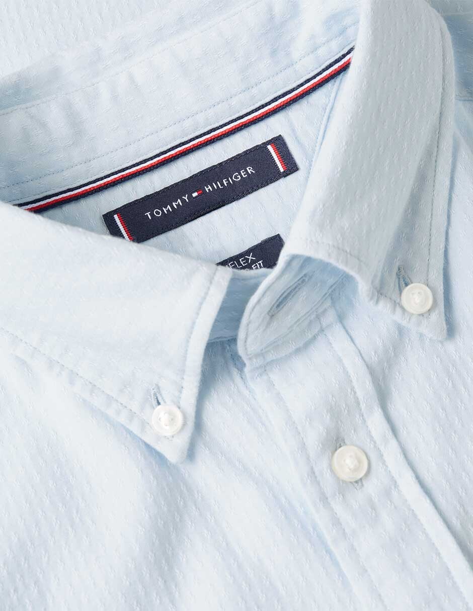 Camisa casual Hilfiger de algodón manga larga para hombre 7