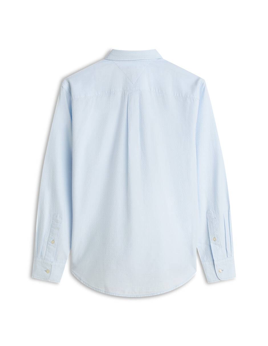 Camisa casual Hilfiger de algodón manga larga para hombre 8