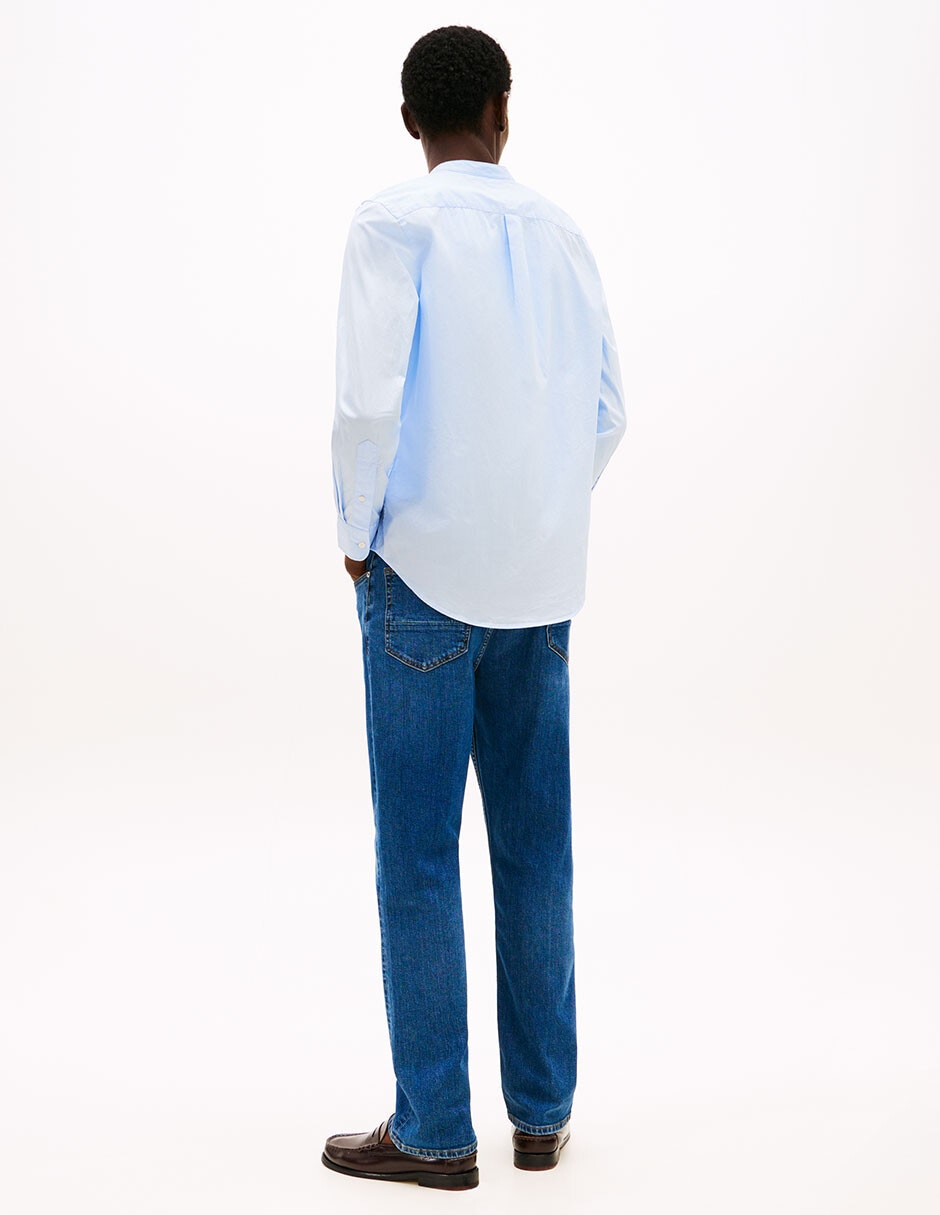 Camisa casual Hilfiger de algodón manga larga para hombre 6