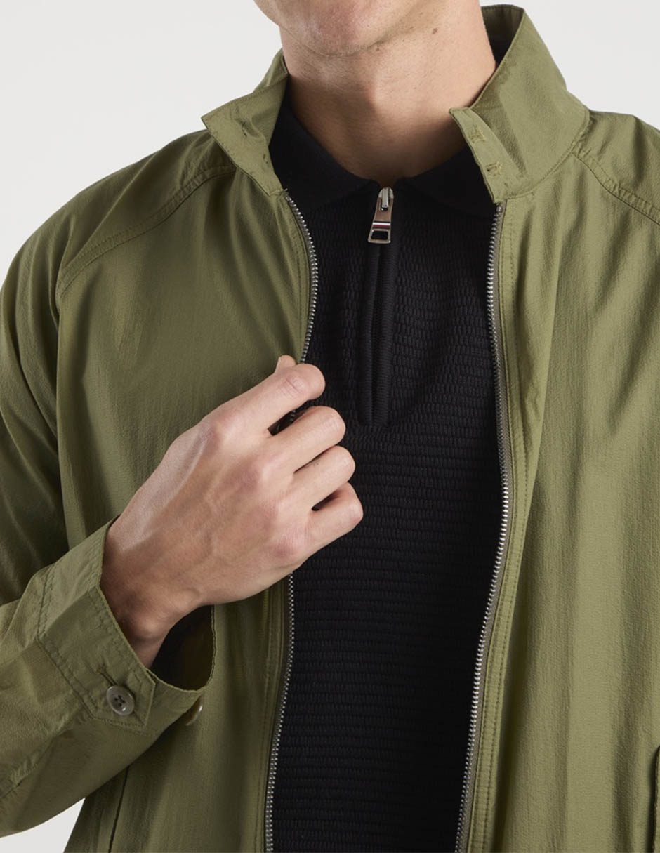 Chamarra casual tommy hilfiger sin capucha para hombre