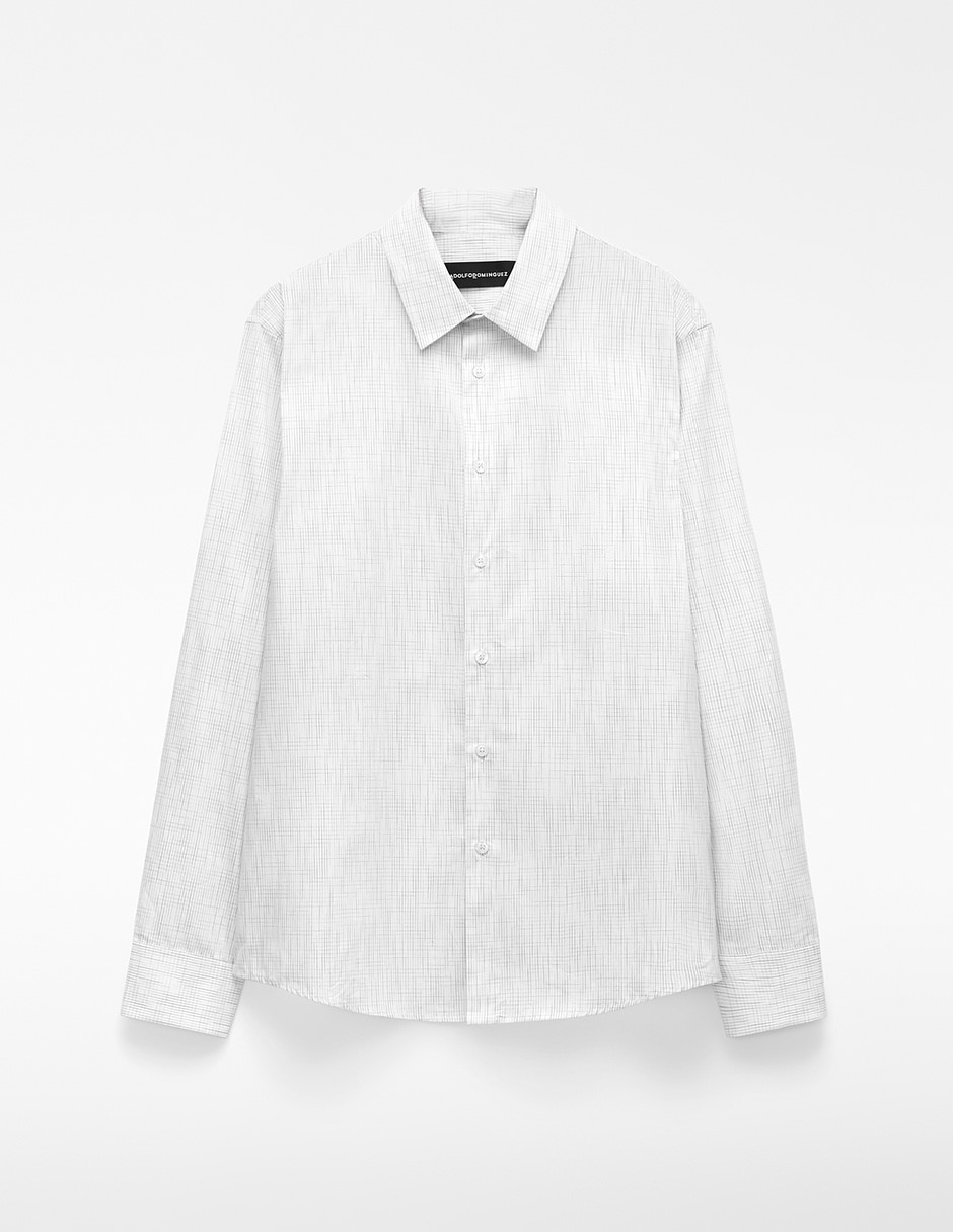 Camisa casual Adolfo Dominguez de algodón manga larga para hombre