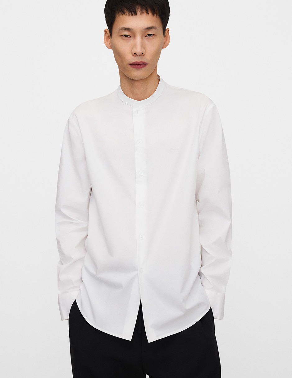 Camisa casual Adolfo Dominguez de algodón manga larga para hombre