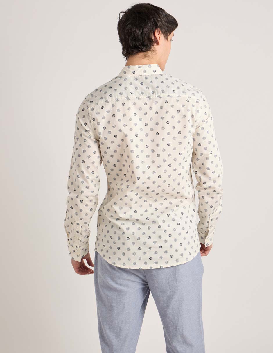 Camisa casual scotch & soda de algodón manga larga para hombre