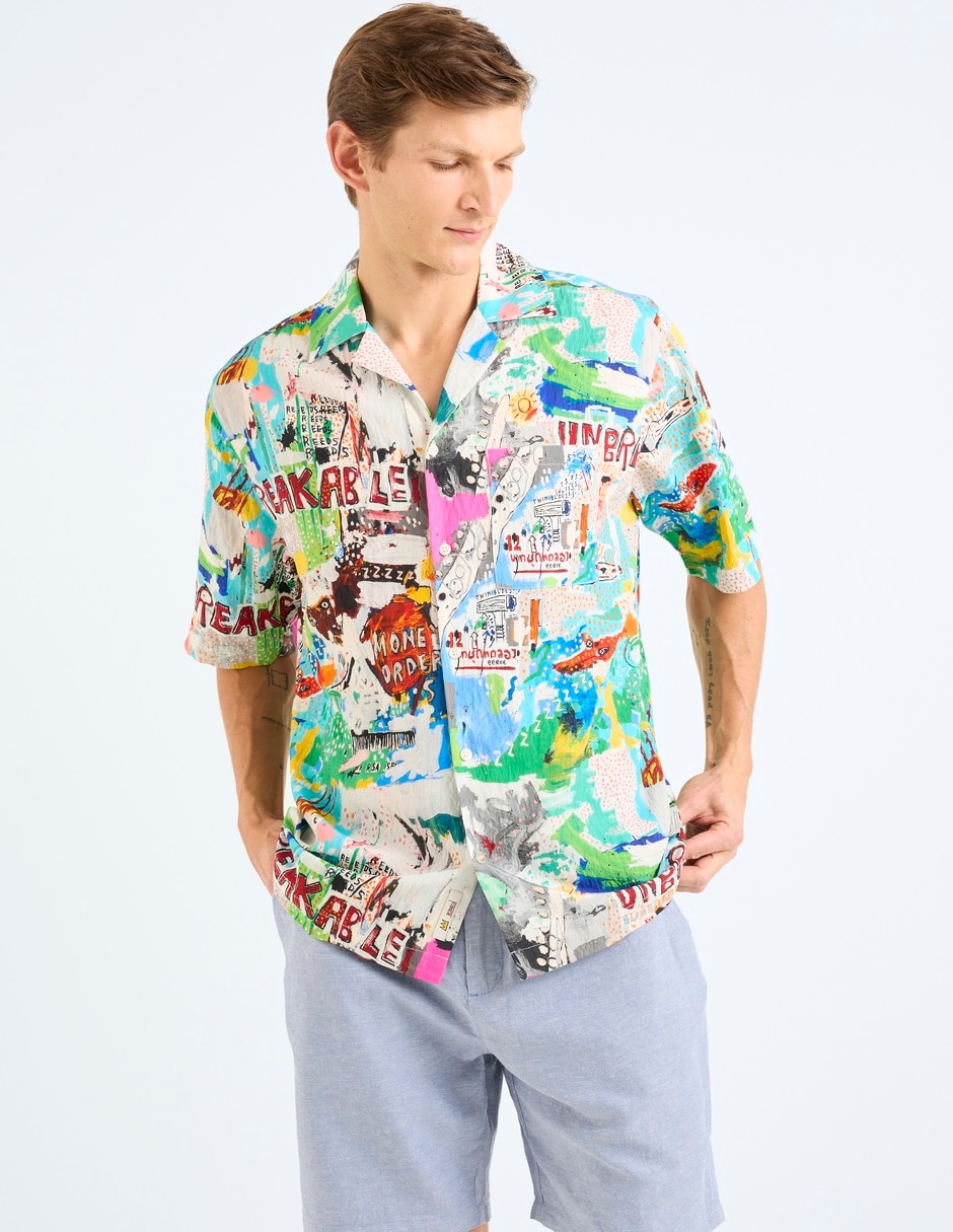 Camisa Casual manga corta para hombre 7