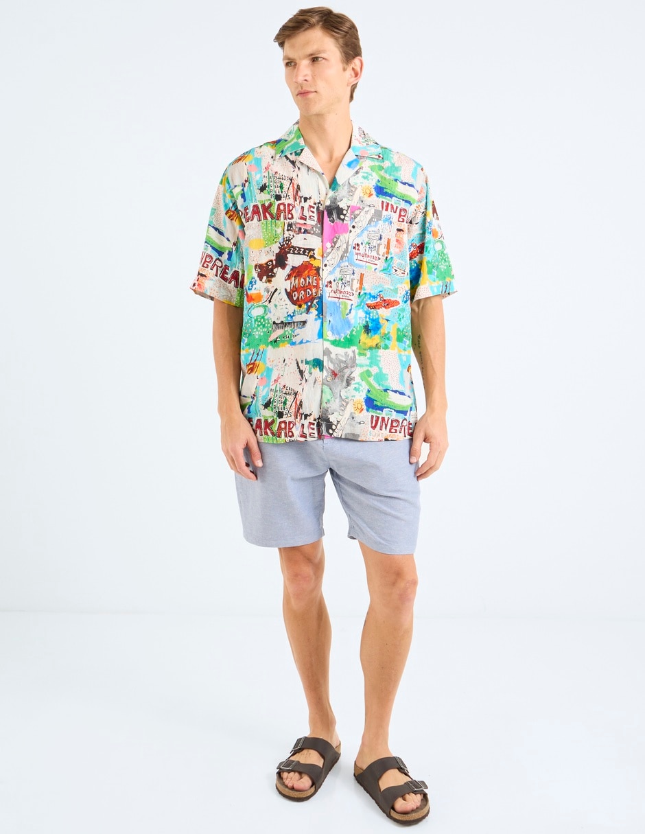 Camisa Casual manga corta para hombre 8