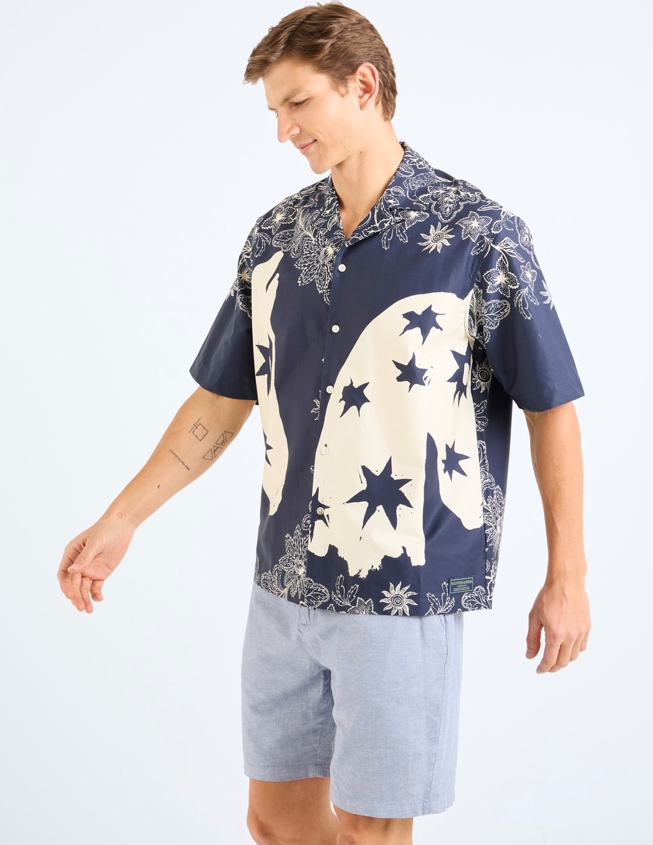 Camisa casual de lyocell manga corta para hombre 7