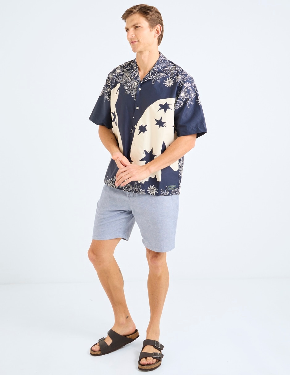 Camisa casual de lyocell manga corta para hombre 8