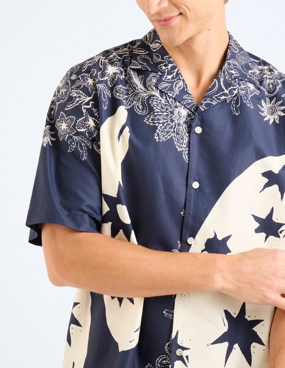 Camisa casual de lyocell manga corta para hombre 10