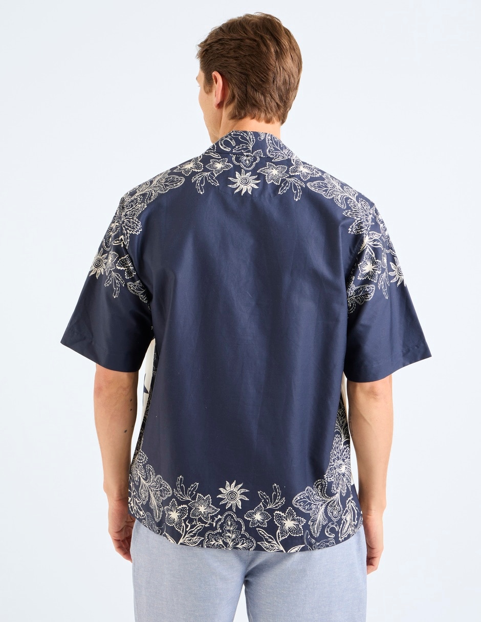 Camisa casual de lyocell manga corta para hombre 11