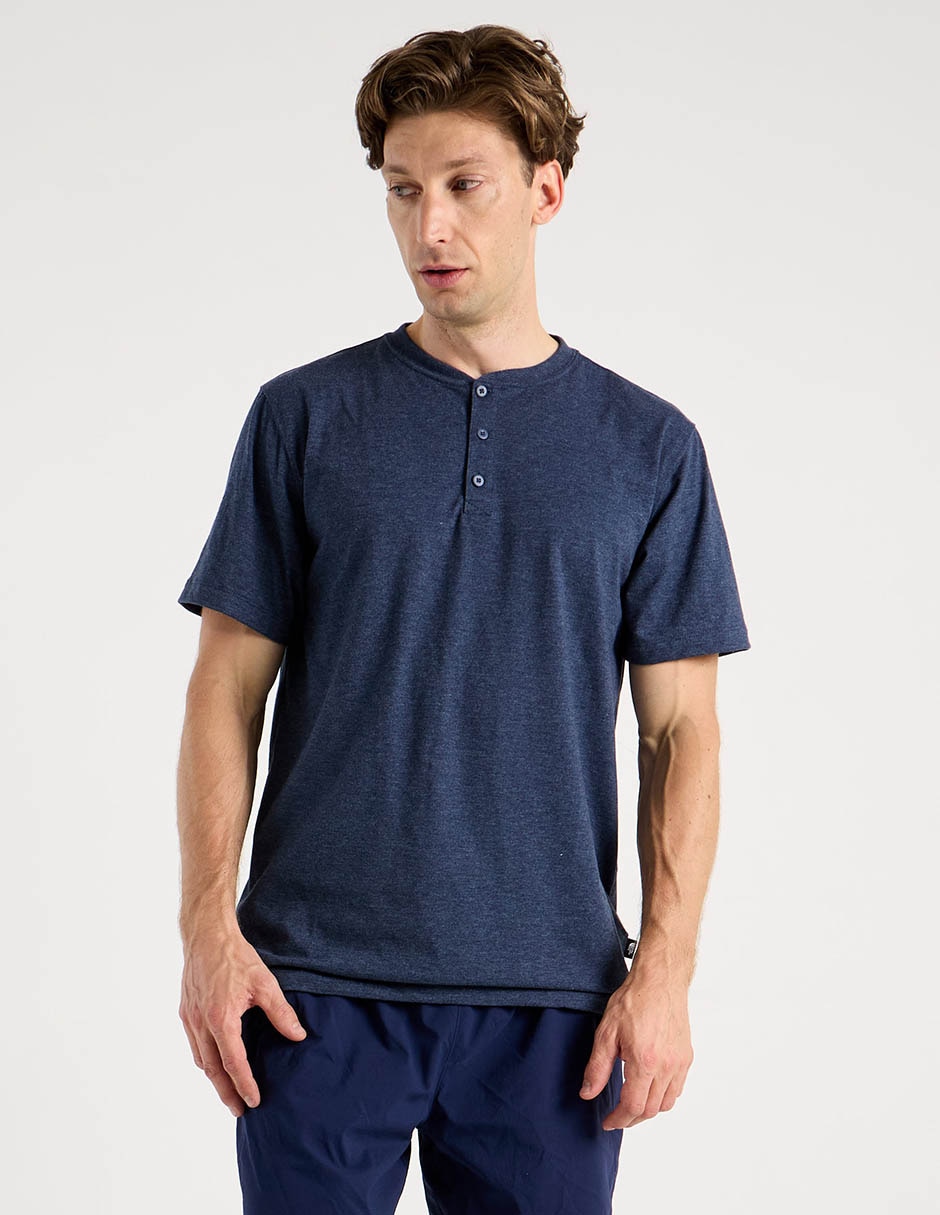 Playera cuello henley para hombre 2