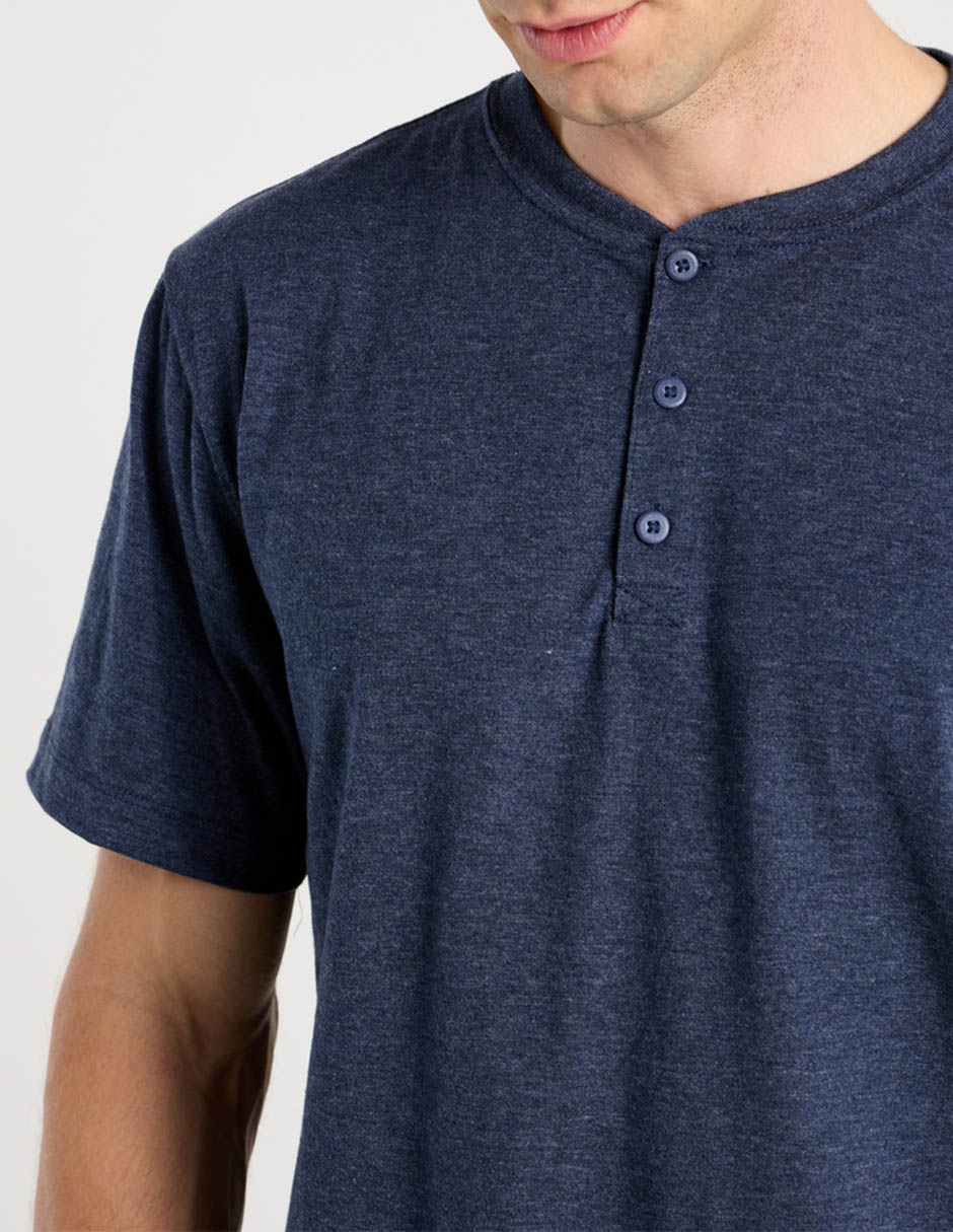 Playera cuello henley para hombre 5