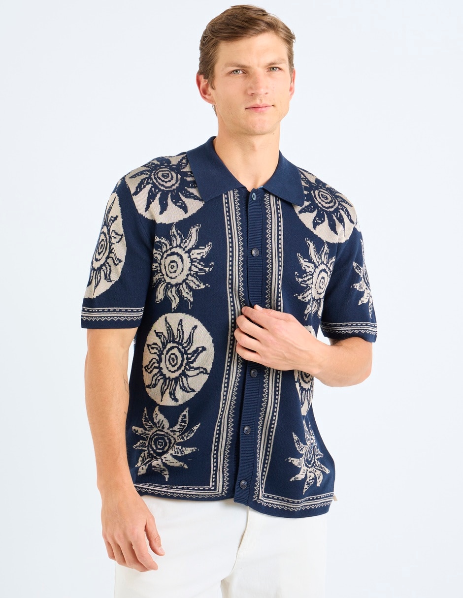 Camisa casual Scotch & Soda de algodón manga corta para hombre