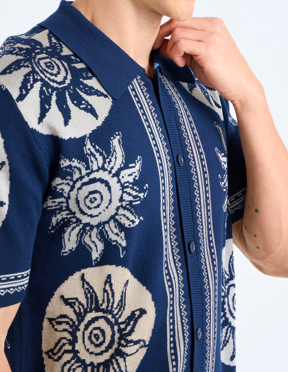 Camisa casual Scotch & Soda de algodón manga corta para hombre
