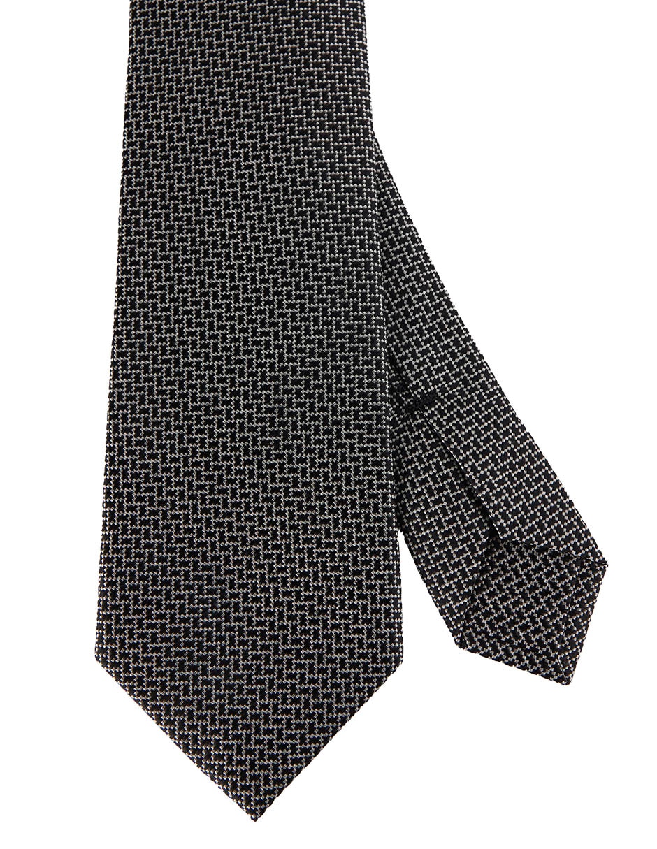 Corbata Clásica De Seda Estampado A Cuadros Para Hombre