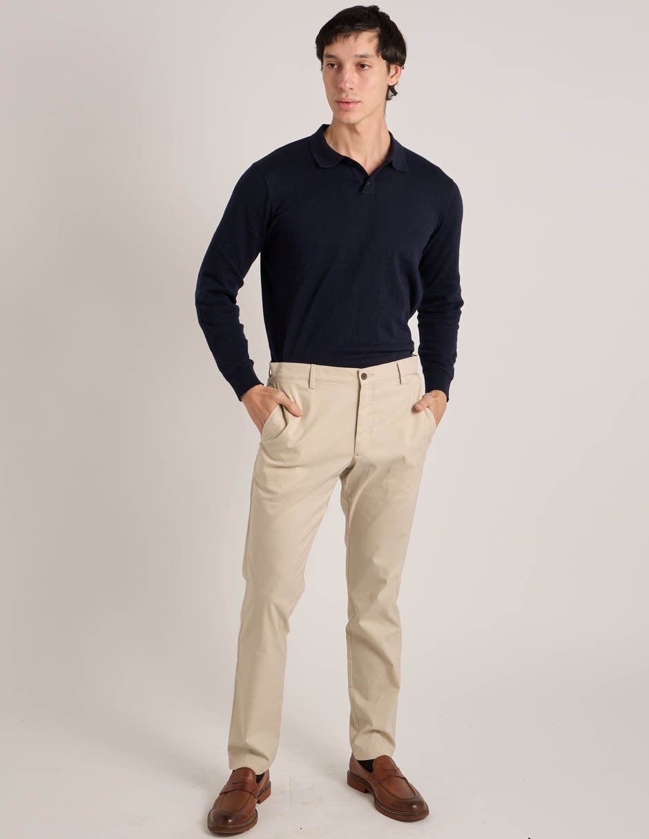 Pantalón casual regular straight scappide algodón para hombre