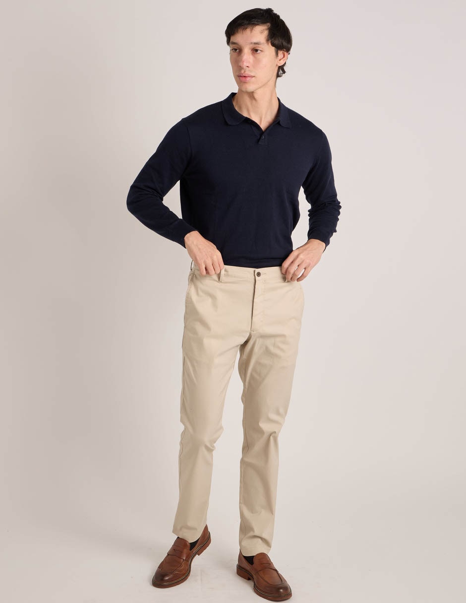 Pantalón casual regular straight scappide algodón para hombre