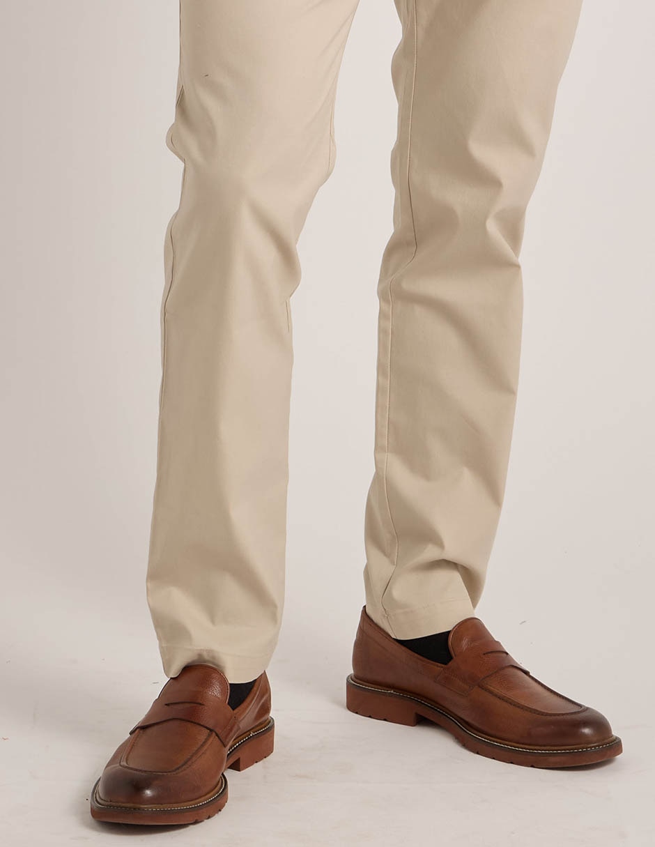 Pantalón casual regular straight scappide algodón para hombre