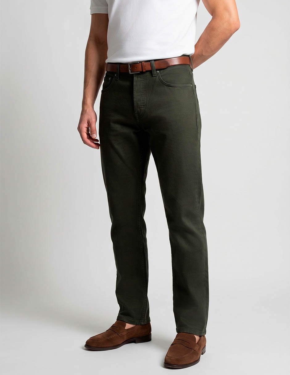 Pantalón Casual Regular Straight Scappino De Algodón Y Lyocell Para Hombre
