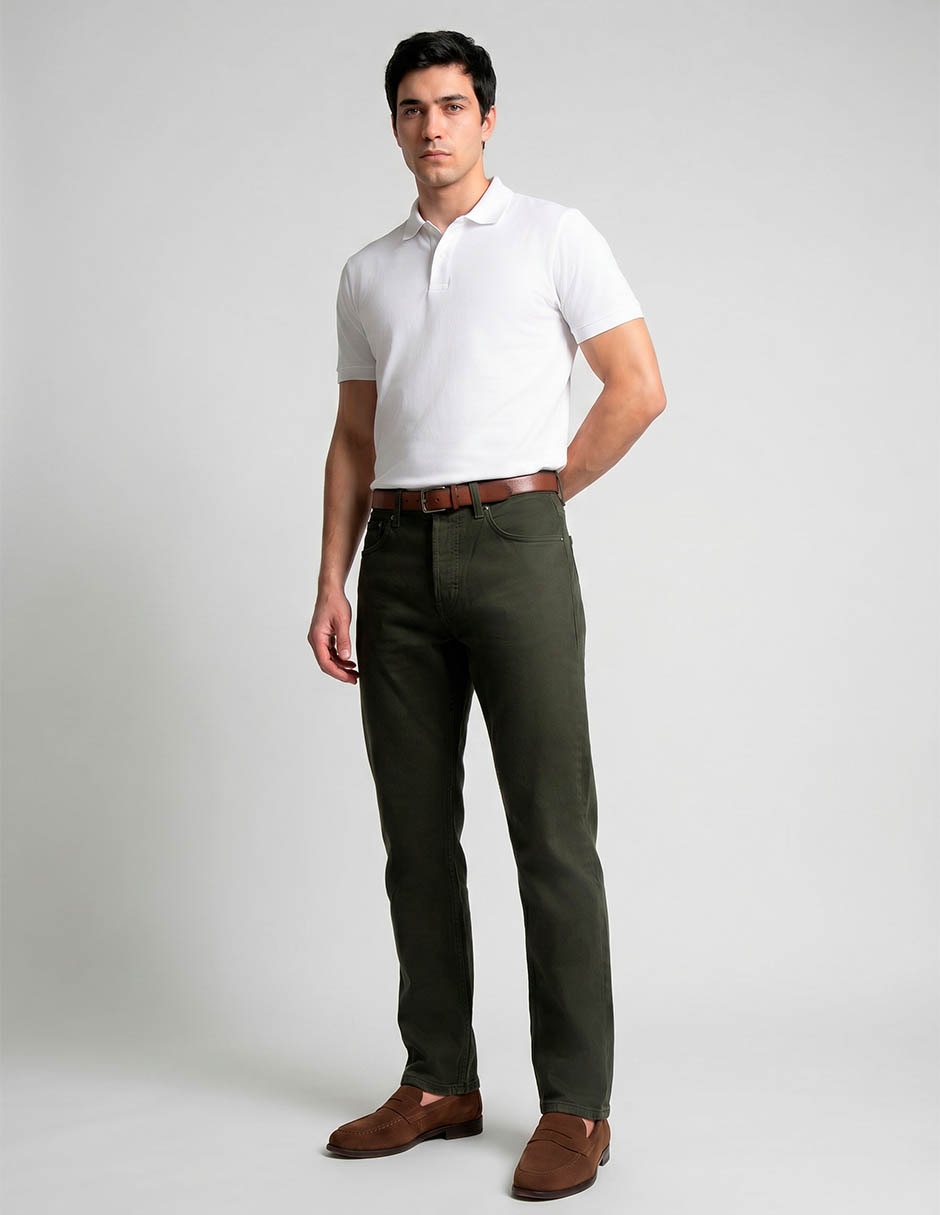 Pantalón Casual Regular Straight Scappino De Algodón Y Lyocell Para Hombre