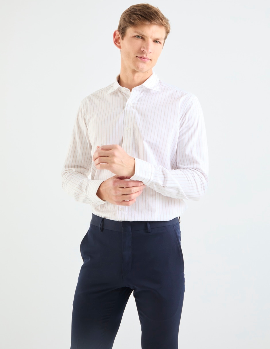 Camisa casual de algodón manga larga para hombre Camisa casual de algodón manga larga para hombre