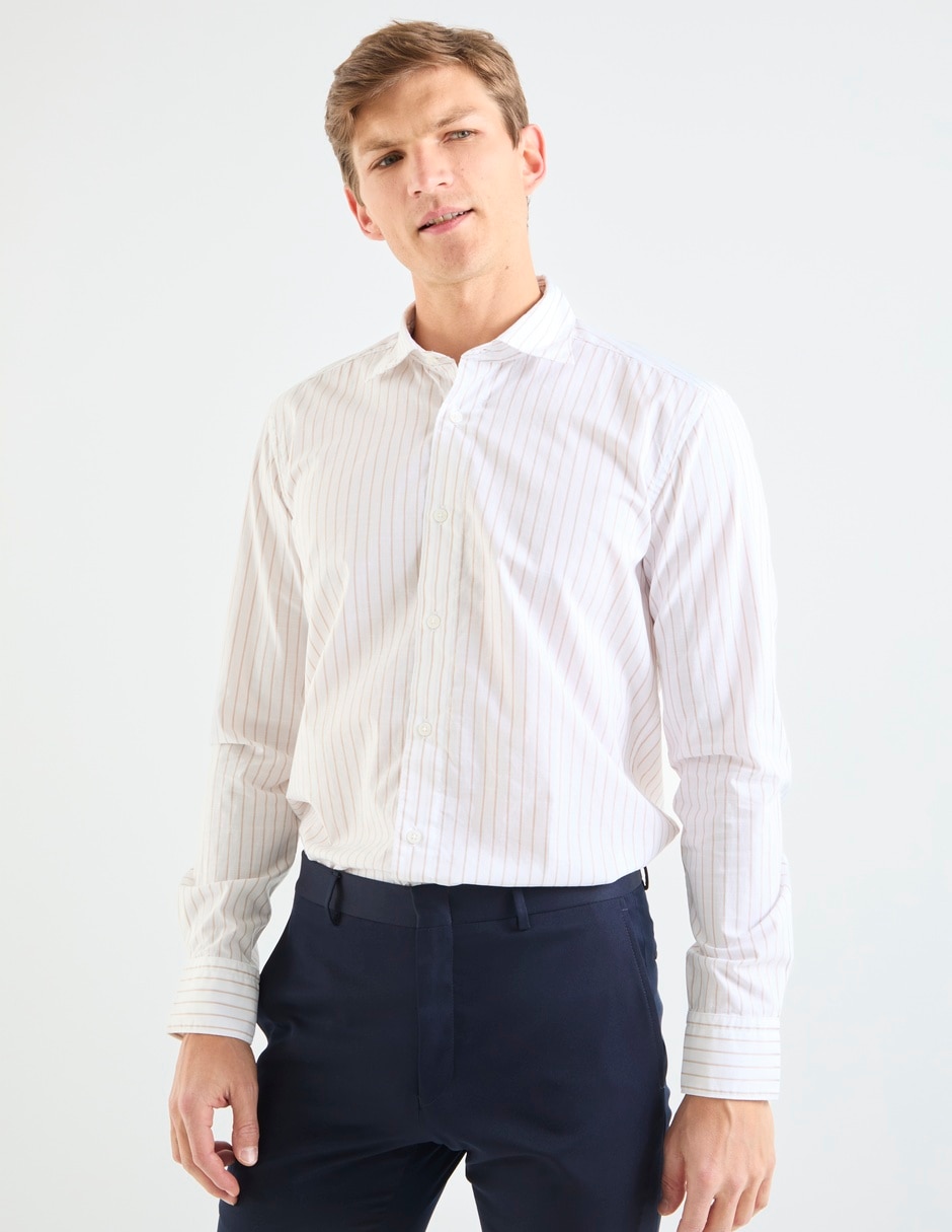 Camisa casual de algodón manga larga para hombre 5