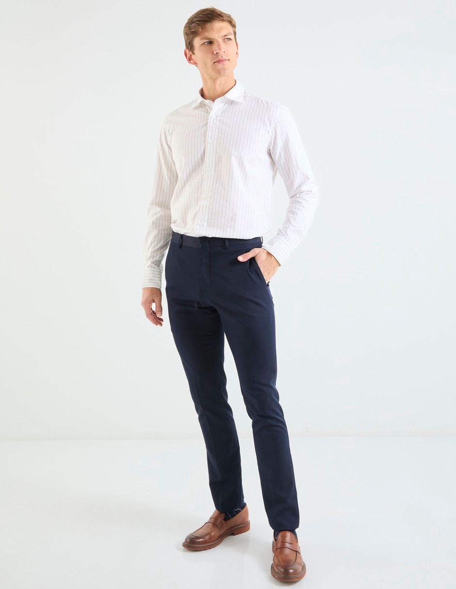 Camisa casual de algodón manga larga para hombre