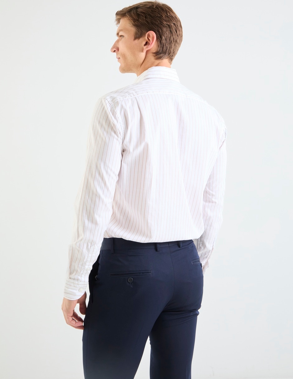 Camisa casual de algodón manga larga para hombre 6