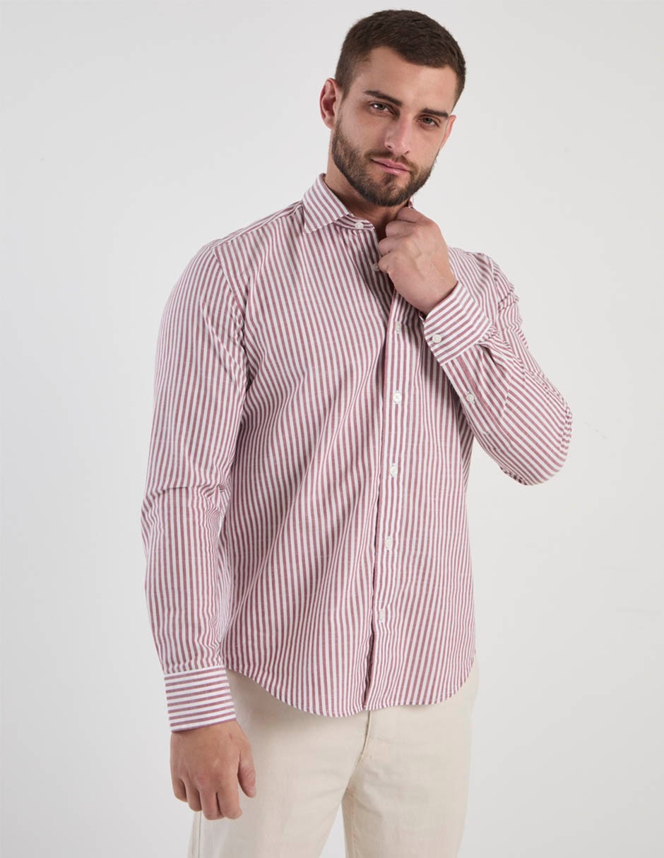 Camisa casual Scappino de algodón manga larga para hombre