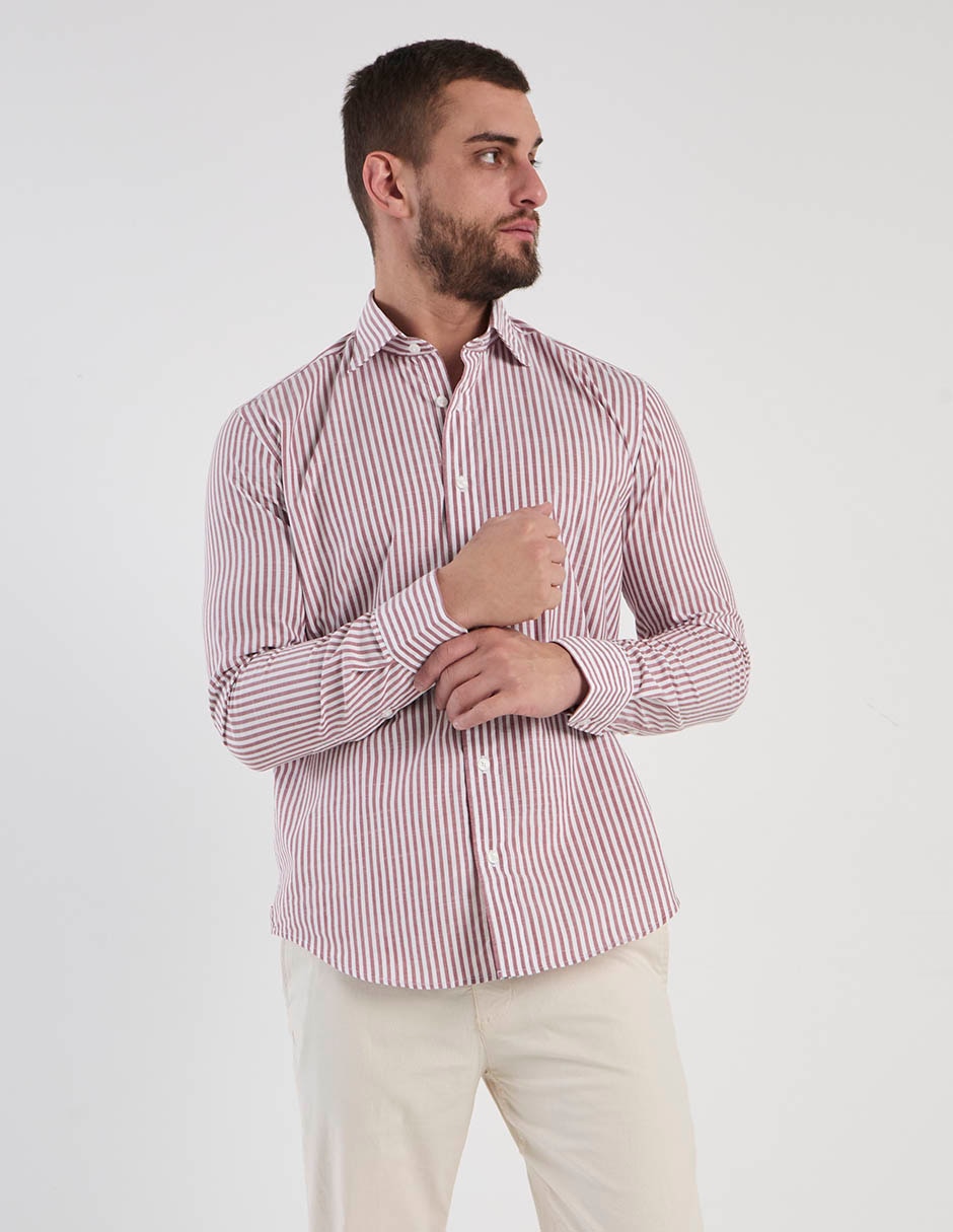 Camisa casual Scappino de algodón manga larga para hombre