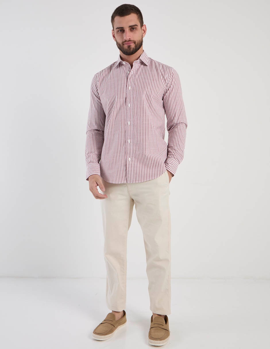 Camisa casual Scappino de algodón manga larga para hombre