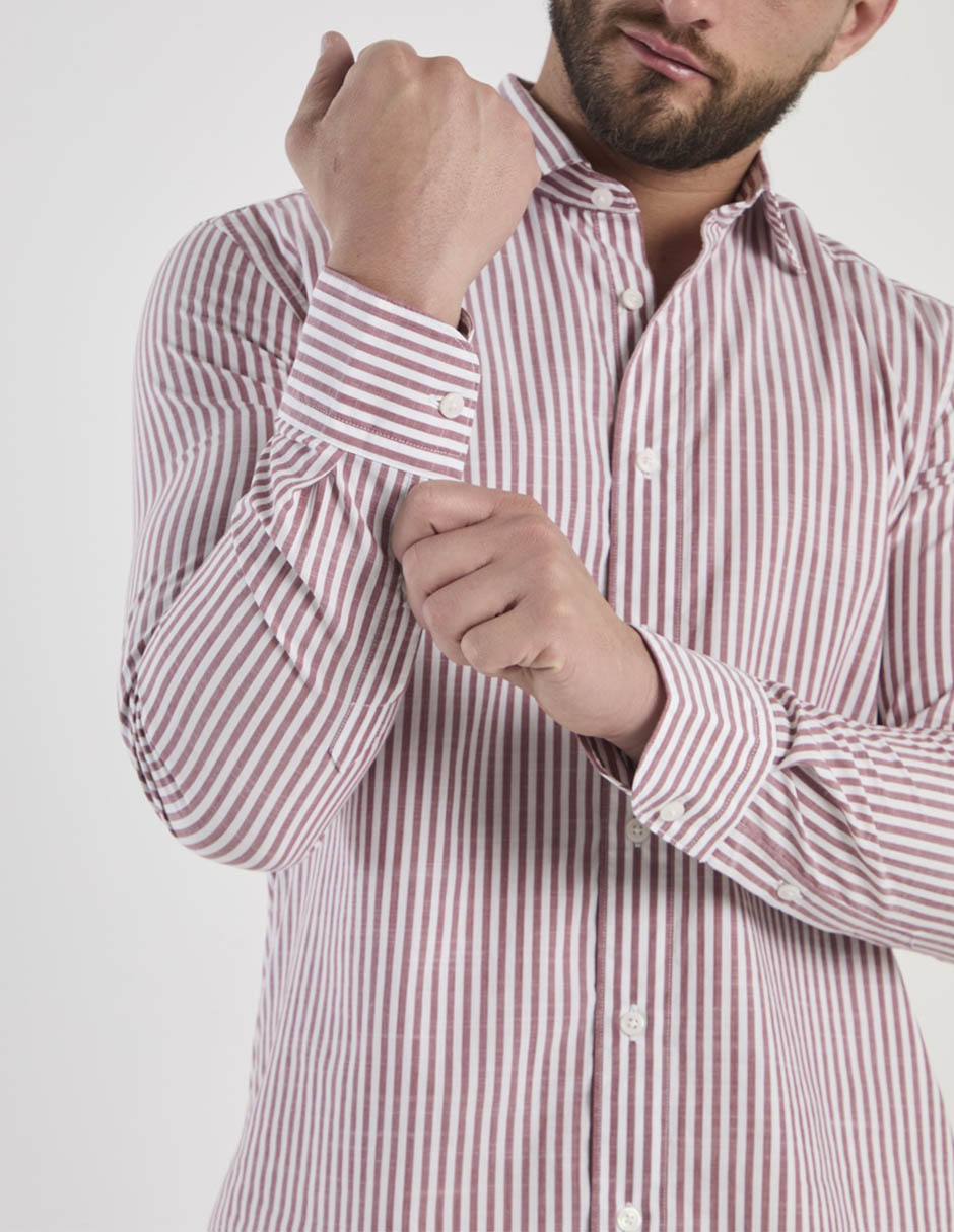 Camisa casual Scappino de algodón manga larga para hombre