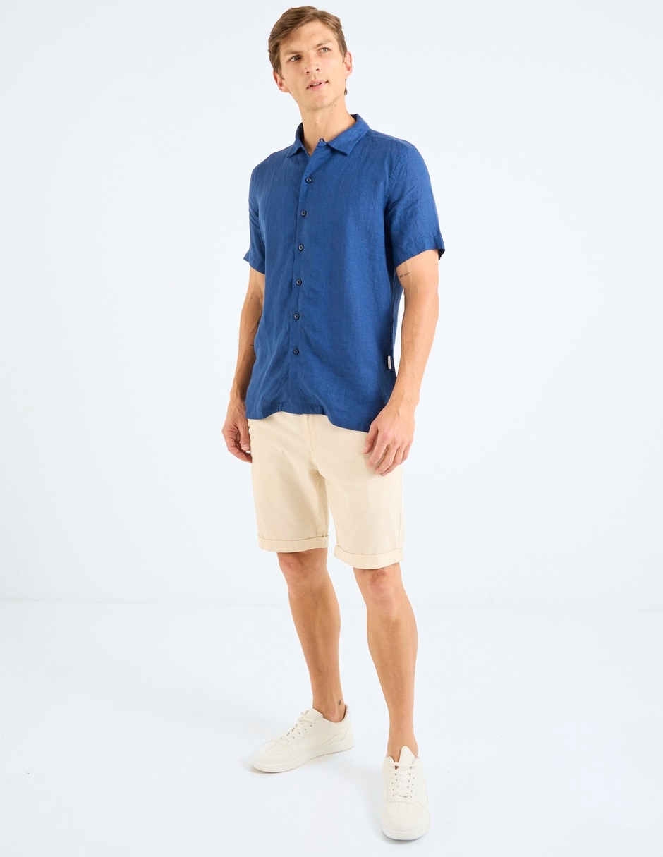 Camisa casual manga corta para hombre 4