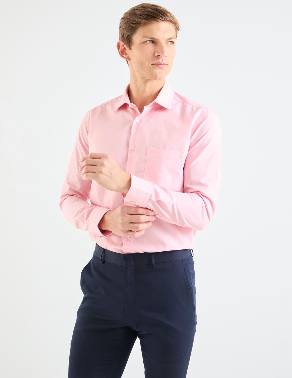 Camisa de vestir de algodón manga larga para hombre 5
