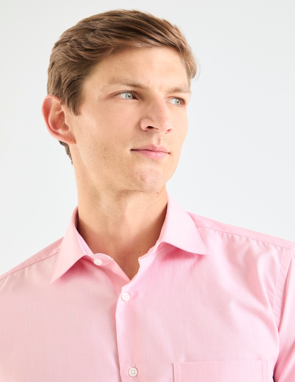 Camisa de vestir de algodón manga larga para hombre