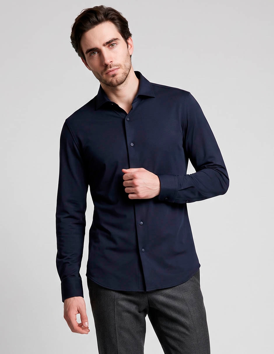 Camisa casual manga larga para hombre 1