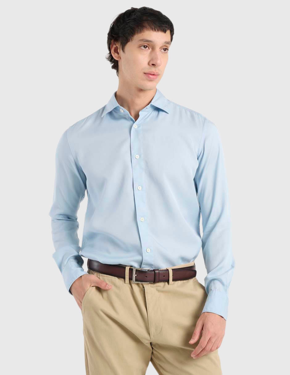 Camisa casual de algodón manga larga para hombre 2