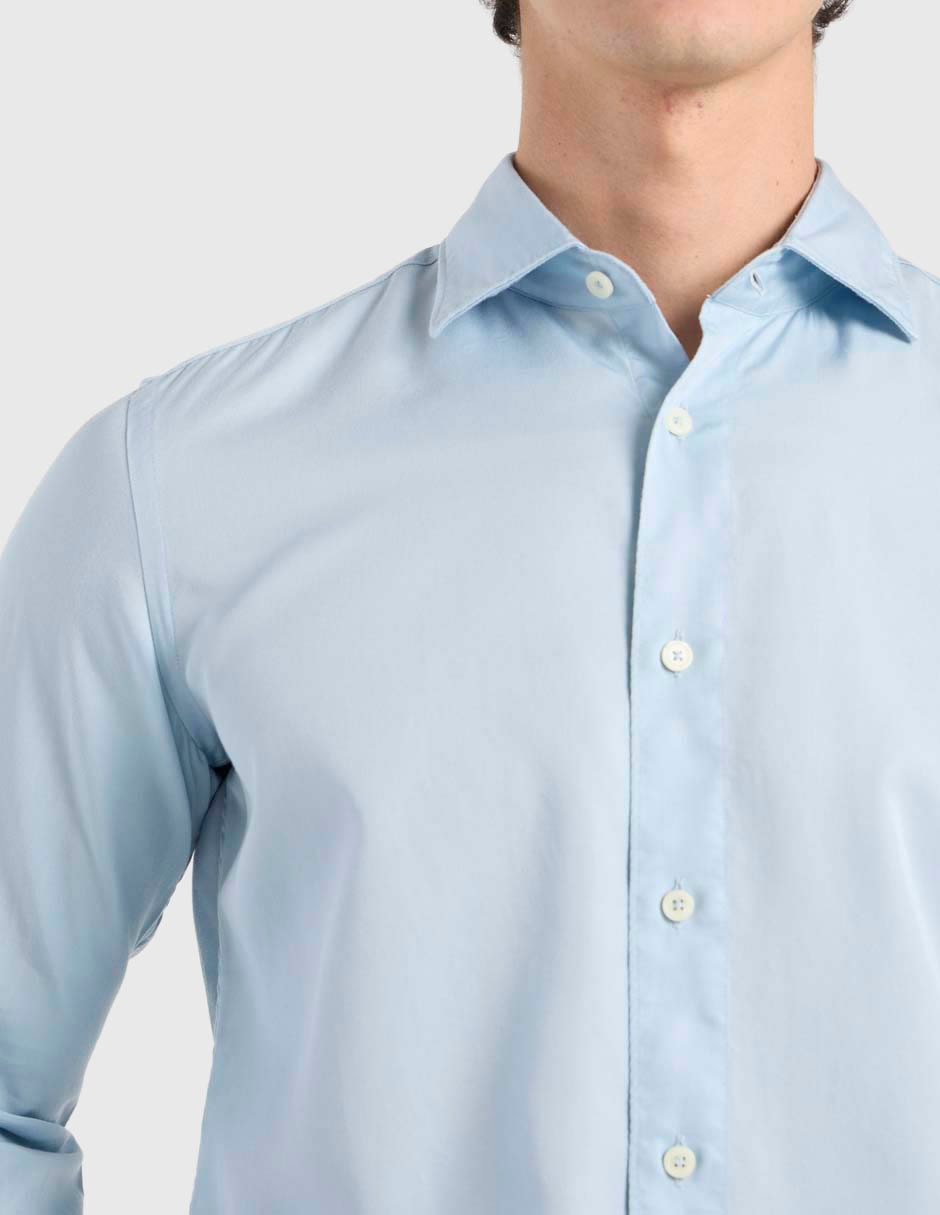 Camisa casual de algodón manga larga para hombre 4